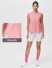 THE GYM PEOPLE Women's Workout Tank Tops Loose Fit Sleeveless Breathable Yoga Shirts with Side Slits