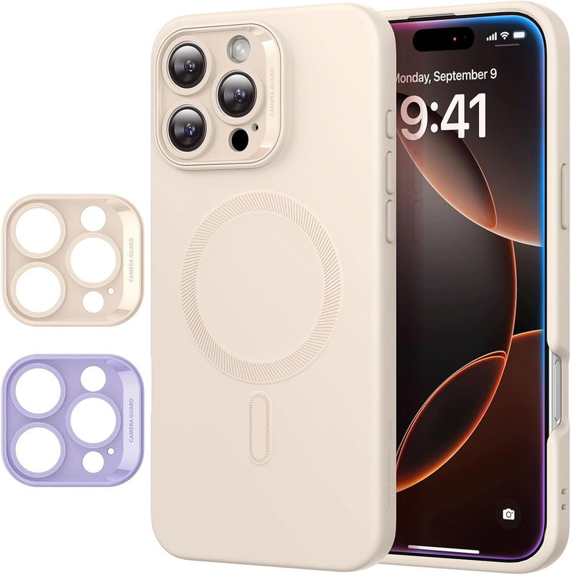 ESR for iPhone 15 Pro Max Case, Compatible with MagSafe, Military-Grade Protection, Yellowing Resistant, Scratch-Resistant Back, Magnetic Phone Cover for iPhone 15 Pro Max, Classic Series, Clear - iPhone 16 Pro C-Light Tan