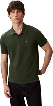 mens Ss Monogram Pique Polo Lv040em269 Polos - Sycamore