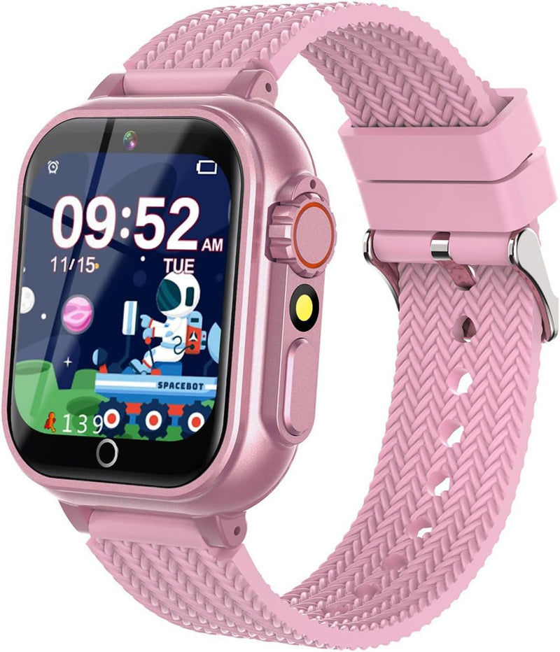 Masroo Kids Smart Watch Gift for Girls Age 5-12, HD Touch Screen Girls Watch with 32 Puzzle Games, Camera Music Player Learn Card Pedometer Educational Toys Birthday Gifts for Ages 5 6 7 8 9 10