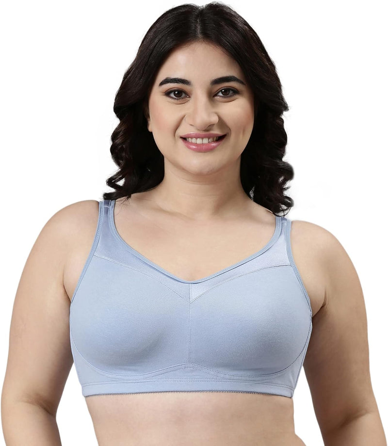 Women A112 Non Padded Non Wired Bra - CHAMBRAY MELANGE