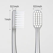 Ultra Soft Nano Toothbrush, for Sensitive Teeth and Gums Care, Extra Soft Silko Toothbrush for Adults and People with Braces, Good Cleaning Effect, for Sensitive Teeth Oral Gum Recession(4 Count) - tan