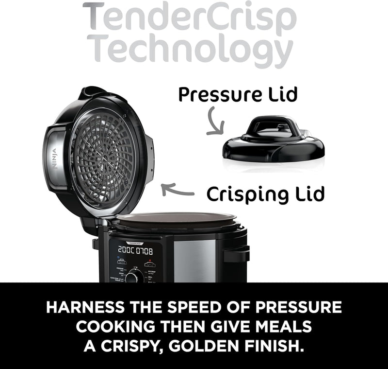 Ninja Foodi Ultimate 9-In-1 Multi Cooker With Crisping, Keep Warm Setting, One Pot Meals, 1760 Watts, 7.5 Litre Capacity, Recipie Guide, Black, OP500ME, 2 Years Warranty