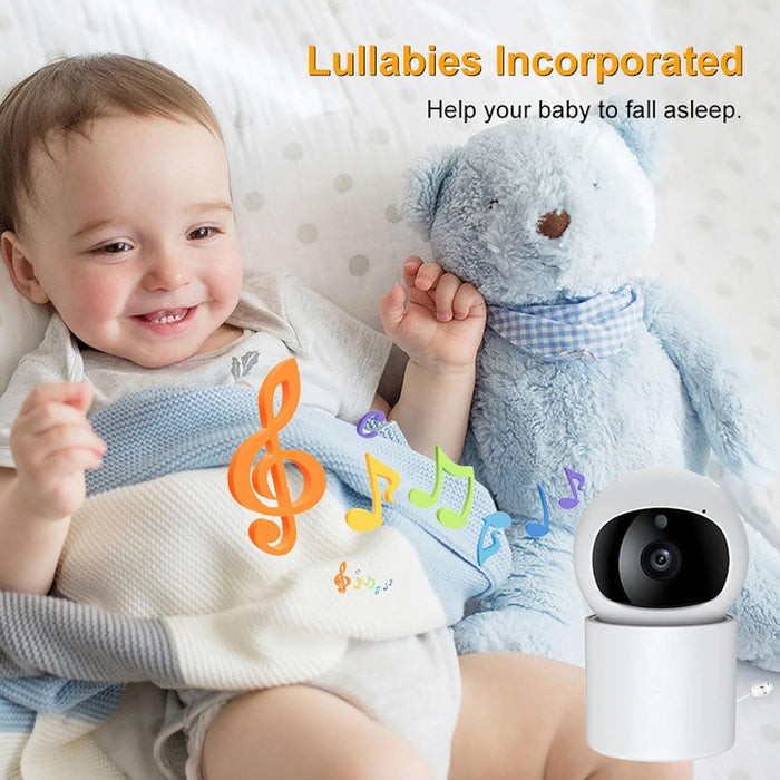 Dpofirs Baby Monitor with Camera and Audio, 4.3in HD Screen Baby Monitor, 2 Way Intercom Night Vision Adjustable Angle Baby Monitoring Video Camera for Home Indoor