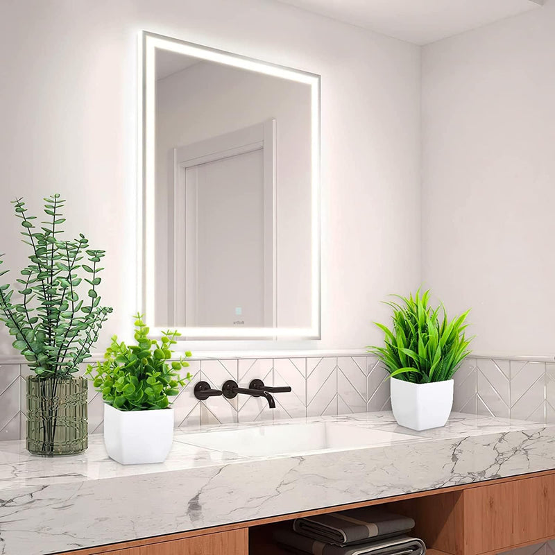 Dekorly Artificial Potted Plants, 8 Pack Artificial Plastic Eucalyptus Plants Small Indoor Potted Houseplants, Small Faux Plants for Home Decor Bathroom Office Farmhouse (Set 0F 8)