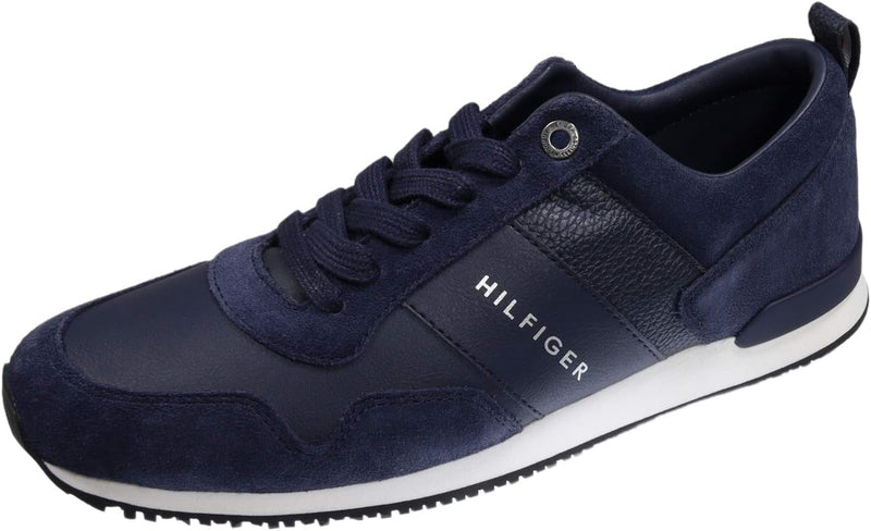 Tommy Hilfiger Iconic Leather Suede Mix Runner mens Low-Top Sneakers