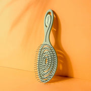 Ninabella Organic Detangling Hair Brush for Women, Men & Children - Does not Pull on Hair - Hair Straightening Brushes for Straight, Curly & Wet Hair - Unique Spiral Hairbrush, Rose Gold