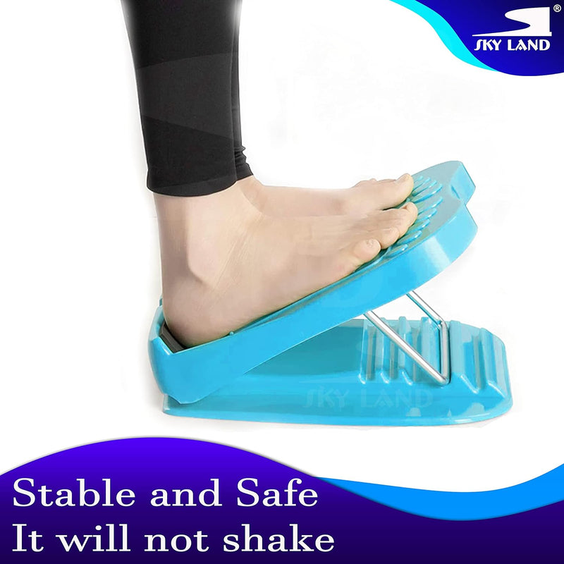 Portable Strength Training Equipment Leg Slant Board For Calf Stretcher Ankle And Stretching Tight Calves And Have 4 Adjustable Incline Angle With Max User Weight Of 330 Lbs. Em 9347 B, Blue