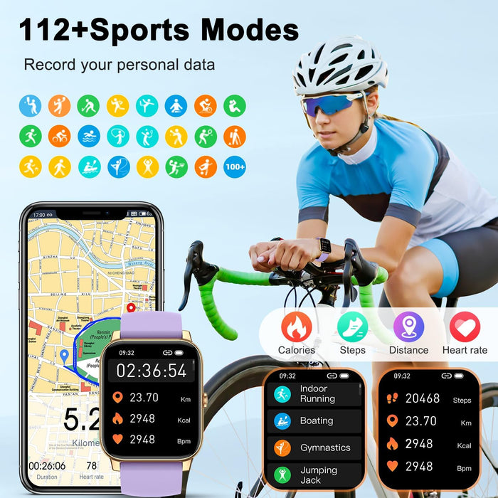 Smart Watch for Women Fitness Tracker: Gold Smart Watches for Women Digital Mens watches Make/Answer Call Waterproof Running Smartwatch Android Phone iPhone Samsung Compatible Heart Rate Monitor
