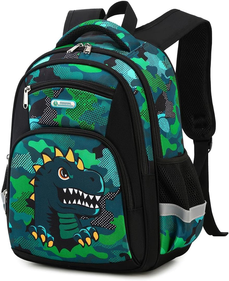 School Backpack, Backpack for Boys Girls School Bookbags, Kindergarten Elementary Middle School, Lightweight Waterproof Multifunctional Large Capacity for Backpack (16 inch Dinosaur Fun Prints)