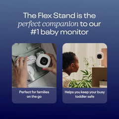 Nanit Pro Smart Baby Monitor & Flex Stand - 1080p Secure Wi-Fi Video Camera, Sensor-Free Sleep & Breathing Motion Tracker, 2-Way Audio, Sound & Motion Alerts, Night Vision, and Breathing Band - White