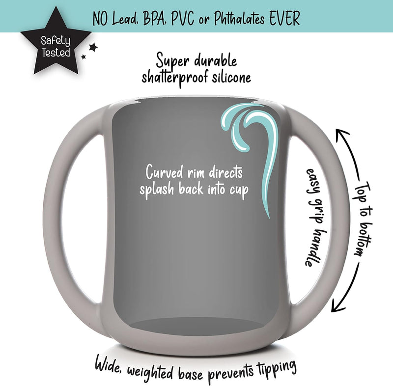 PrimaStella Unbreakable Silicone Baby and Toddler Training Cup (Periwinkle)