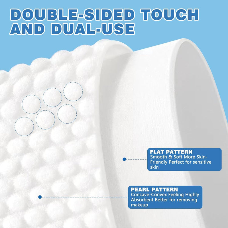 100 Count Disposable Face Towels, Soft Cotton Dry Wipes for Washing, Drying, Cleansing, Skincare & Makeup Removal (7.9" x 7.9", 1 Pack)