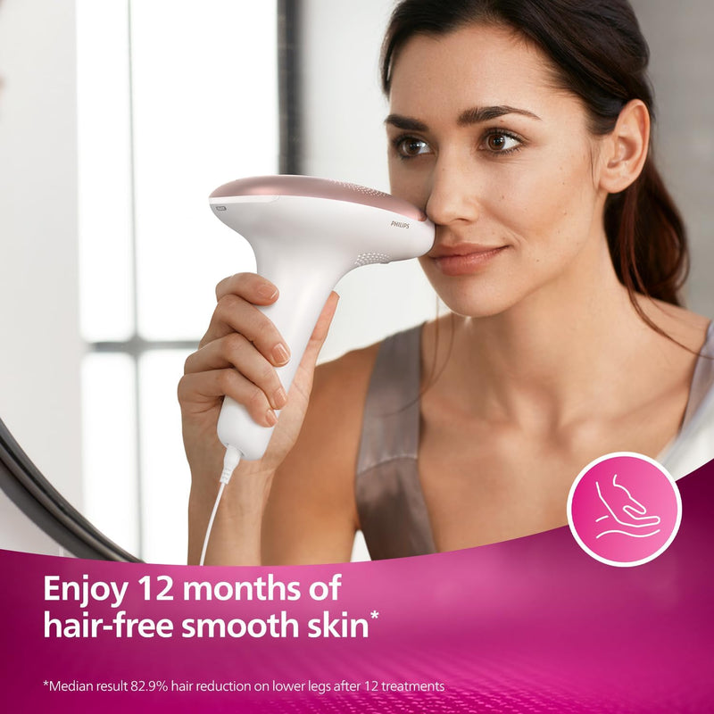 Lumea Advanced Ipl Hair Removal Device With 2 Attachments For Body & Face + Complimentary Facial Hair Remover. Compact Touch-Up Trimmer 3 Pin, Bri92160