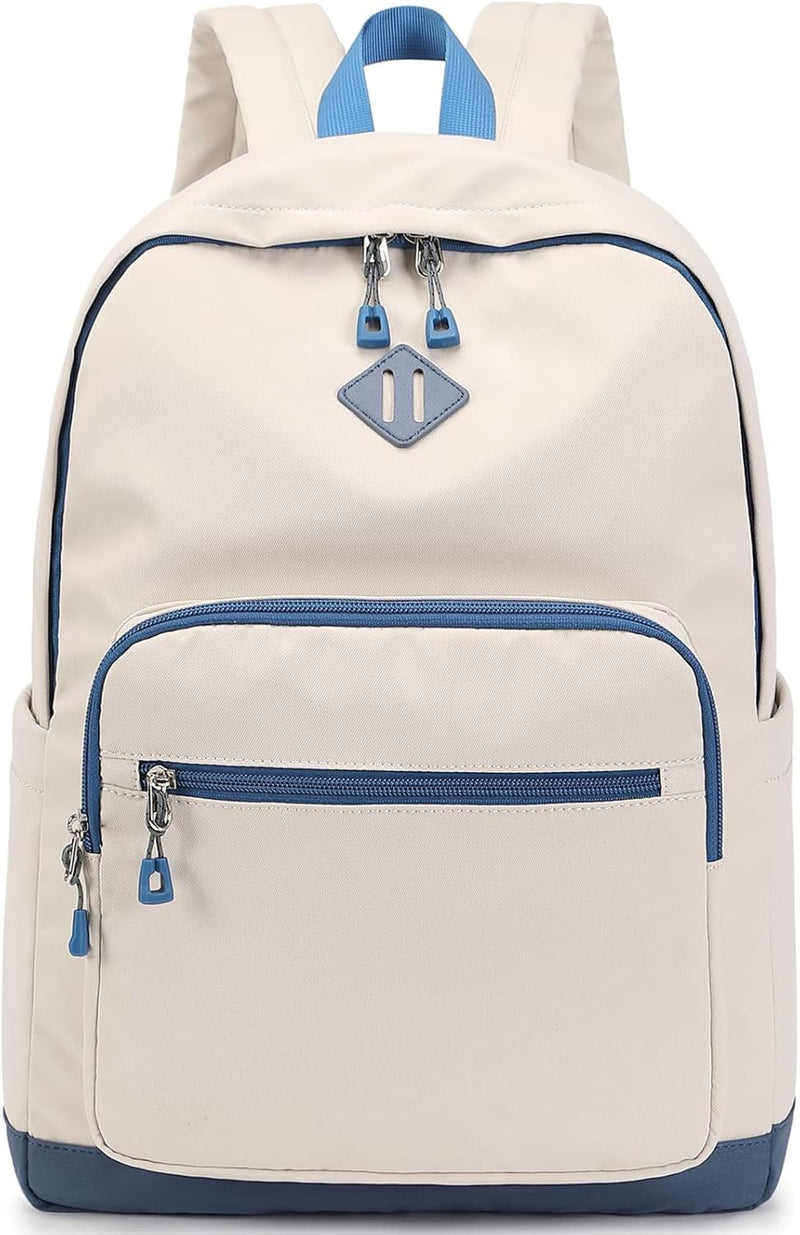 Mygreen Backpack, School Backpack travel Laptop Backpack, Students College Backpack Bookbag for Girls Boys Teen Women -Beige