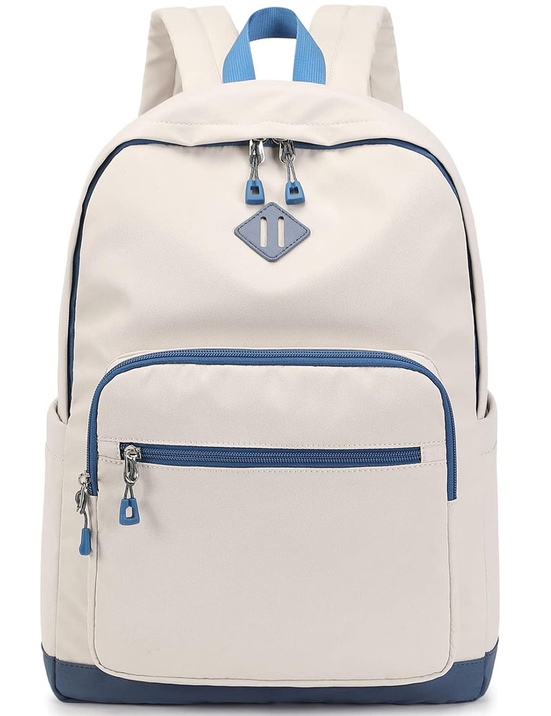 Mygreen Backpack, School Backpack travel Laptop Backpack, Students College Backpack Bookbag for Girls Boys Teen Women -Beige