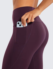CRZ YOGA Womens Butterluxe Workout Capri Leggings with Pockets 21 Inches - High Waisted Gym Athletic Crop Yoga