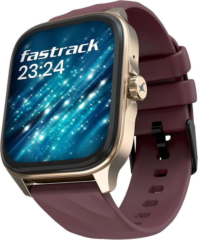 Fastrack Astor FS1 Pro Smart Watch, 1.97' AMOLED Display, Bluetooth Calling, 100+ Sports Modes, SpO2 & Heart Rate Monitoring, Women's Health, IP68, Up to 5 Days Battery, Functional Crown