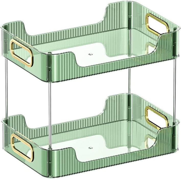 U-HOOME Bathroom Counter Organizer, Countertop Organizer and Storage,Bathroom Shelf Organizer,Cosmetics Skincare Shelf Organizer,Makeup Organizer Perfume for Dresser Vanity Tray, Spice Rack (Clean3)