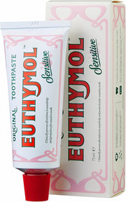 Euthymol Sensitive Toothpaste 75ml x 3, Fluoride Toothpaste for Sensitive Teeth, Plaque Removal, Caries Protection, Antibacterial, Gluten Free, Thymol & Menthol, Freshens Breath, Gentle Dental Care - 75 ml (1er Pack) Sensitve Toothpaste