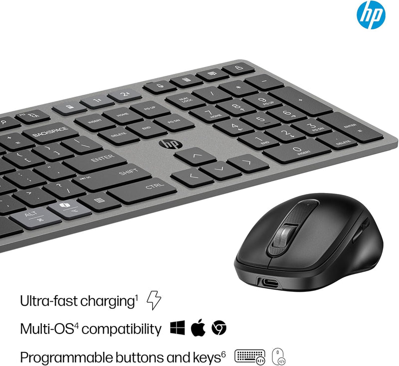 HP 720 Multi Rechargeable Wireless Keyboard and Mouse