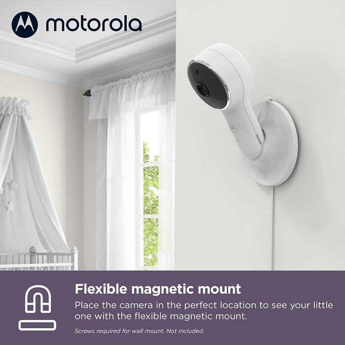Motorola Baby Monitor VM65-5" WiFi Video Baby Monitor with Camera HD 1080p - Connects to Smart Phone App, 1000ft Long Range, Two-Way Audio, Remote Pan-Tilt-Zoom, Room Temp, Lullabies, Night Vision