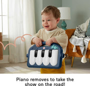 Fisher-Price - Play Blanket Activity Blanket Play Centre for Newborns with Piano Music Toys & Toys to Play in the Prone Position, Navy Blue Baby Toy from Birth, Amazon HKX37 Only