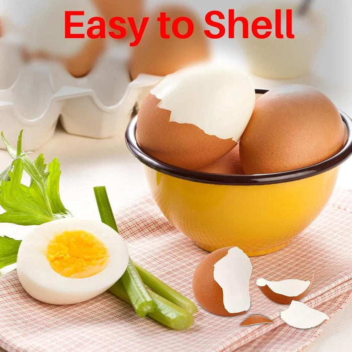 Electric Egg Cooker, 350W, 7-Egg Capacity, Double Layer Steamer with Auto Shut-off, White