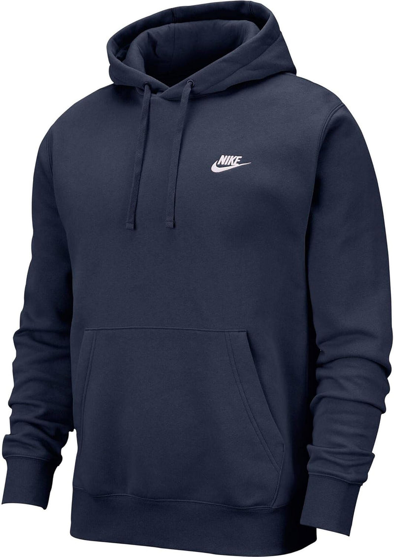 Men's Sportswear Club Fleece Hooded Sweatshirt - M MIDNIGHT NAVY/MIDNIGHT NAVY/WHITE