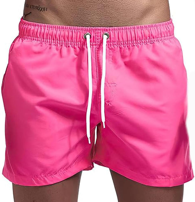BananaHome Men's Swim Trunks Quick Dry Beach Shorts with Pockets and Mesh Lining, Dry Swim Trunk, Casual Sports Lightweight Swimsuit