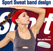 Sweatbands Sports Headband for Men & Women, Moisture Wicking Hairband Athletic Towel Headbands Cotton Head Sweat Bands for Running, Cycling, Yoga, Spa - Yellow 12 Pack