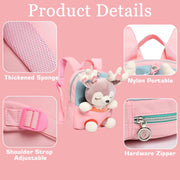 Cute Toddler Backpack, Animal Cartoon Kids Schoolbag, Lightweight Bookbags, Daypack School Backpack, Preschool Kindergarten Mini Children Bag - Pink