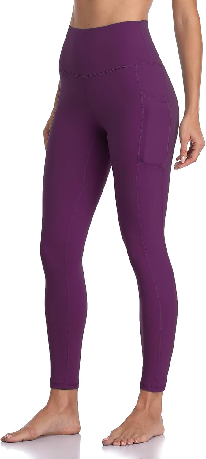 Colorfulkoala Women's High Waisted Tummy Control Workout Leggings 7/8 Length Yoga Pants with Pockets