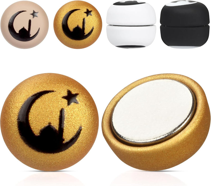 Boffdock Hijab Magnets Pins Allah,4 Pairs Hijab Magnetic Pins for Women Muslim- Pinless Magnetic Hijab Pins, No-Snag Multi-Use Hijab Round Magnets