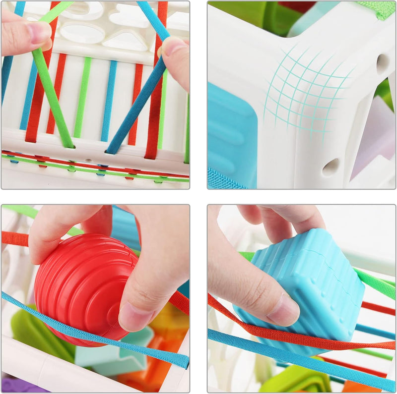 Jenilily Montessori Toys for 1 Year Old, Cloth Fishing Game, Boy Girls Toys Gifts, Baby Toys 6 to 12-18 Months, Baby Stacking Cups