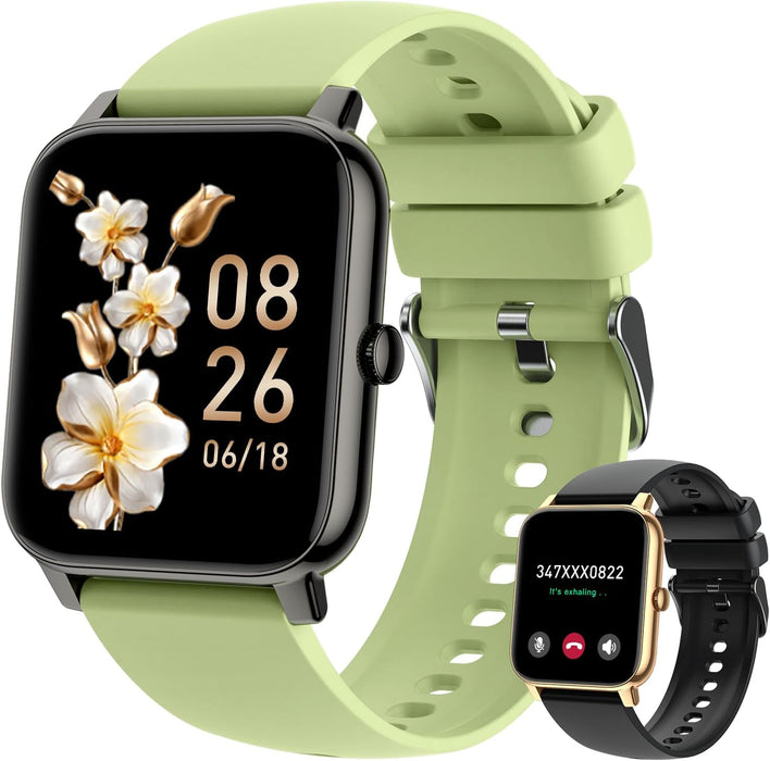 Smart Watch for Women Fitness Tracker: Gold Smart Watches for Women Digital Mens watches Make/Answer Call Waterproof Running Smartwatch Android Phone iPhone Samsung Compatible Heart Rate Monitor