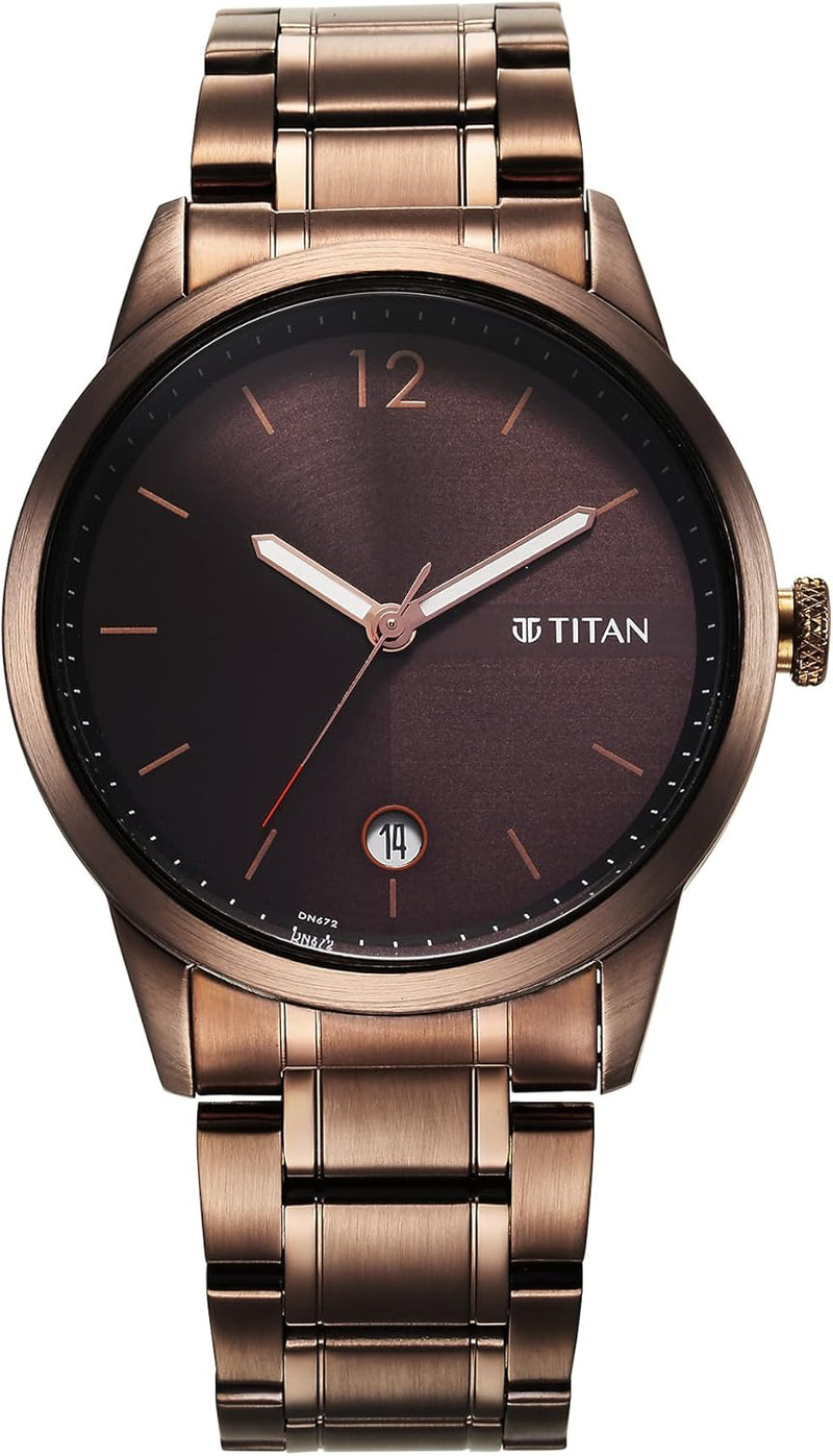 Neo IV Phase II Analog Round Watch for Men's - Brown Colour
