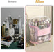 Kousee Makeup Storage Organizer, Large Skincare Organizers Cosmetic Display Case with Lid,Lipstick Organizer and Transparent Cover, Makeup Box for Bedroom Vanity Desk Countertop Bathroom -White