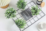 Dekorly Artificial Potted Plants, 8 Pack Artificial Plastic Eucalyptus Plants Small Indoor Potted Houseplants, Small Faux Plants for Home Decor Bathroom Office Farmhouse (Set 0F 8)