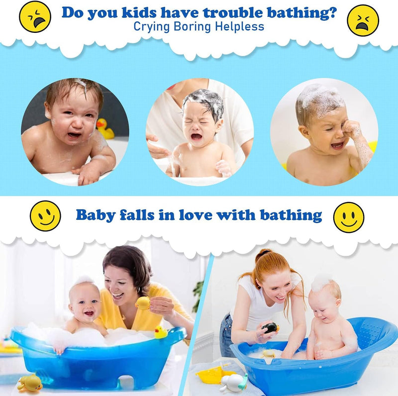 TERRIFI Baby Bath Toys, 3 Pcs Wind Up Duck Bathtub Toys for Toddlers 1-3 Years Old, Floating Pool Games, Water Toys for Swimming for Boys and Girls