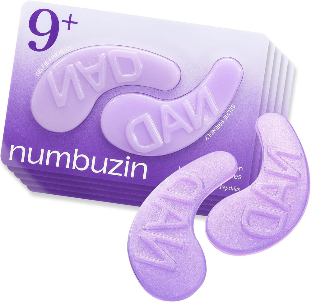 numbuzin No.9 Eye Patches NAD+ Collagen Under Eye Patches Dark Circles, Cooling, Puffy Eyes, Eyebags, Wrinkles Peptides, Caffeine, Niacinamide Self Care, Gift 5 Pairs, 10 Patches