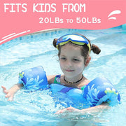 GGEROU Toddler Swim VestKids Water Wings Arm Floaties for 30-50 Pounds,Infant Safety Swim Aid Jumper Inflatable,Swim Arm Bands,Float Sleeves Swimming Armbands for Sea/Pool/Beach/Training - E:Shark