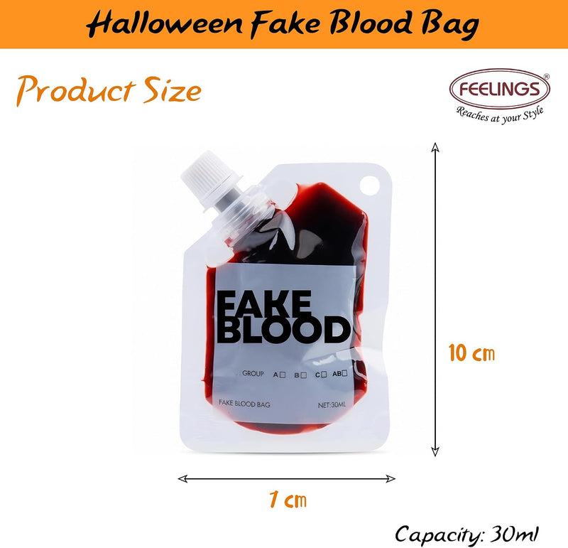Fake Blood Bag 30ml Costume Fix Prop for Pranks & Parties