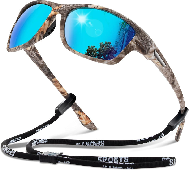 suoso Polarized Sports Sunglasses for Men: UV400 Protection Glasses Womens Wrap Around Goggles for Driving Fishing