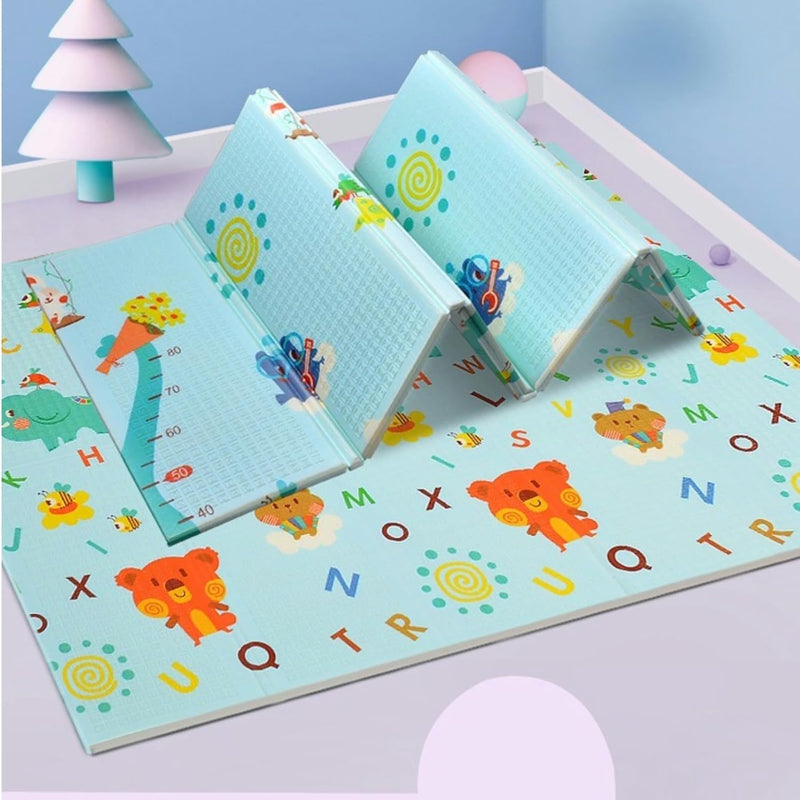 EURCRBU Baby Play Mat, Extra Large 180 * 200cm Folding Baby Crawling Mat, Reversible Play Mat Foam Non-slip Play Mat, Suitable for Children, Infants, Games, Indoor and Outdoor Use-Enlightenment Diary