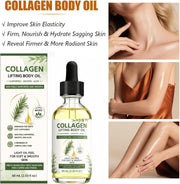 Collagen Lifting Body Oil After Shower, Hydrating Collagen Oil, Moisturizing Anti Aging Silk Body Oils for Women & Men, Smooth & Anti Wrinkles, Lightweight Non-Greasy, 2.03 Fl Oz