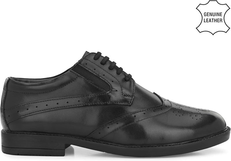 Burwood Men's Black Leather Formal Lace-Up Shoes