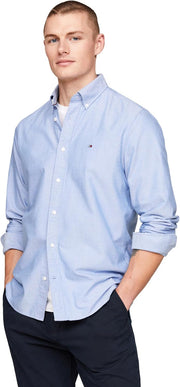 Mens Long Sleeve Oxford Shirts in Regular Fit, Men's Button Down Shirts, Also Available in Big and Tall - blue