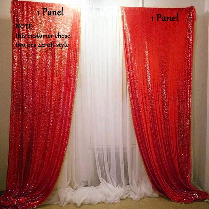 LQIAO 2 Panels Light Gold Sequin Backdrop Glitter Fabric for Wedding Birthday Parties Shimmer Wall-2x8ft