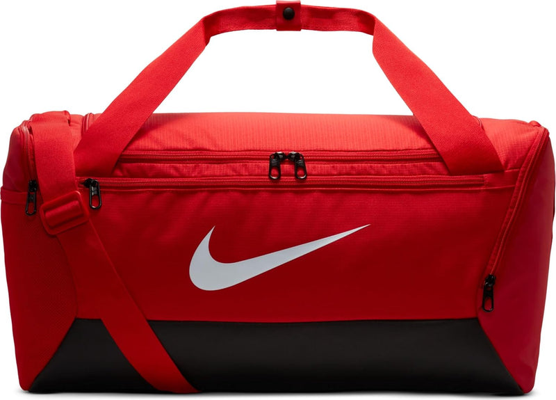 Nike Brasilia Small Duffle 9.5 41L Duffel Bags For Unisex University Red/Black/(White) 1Size